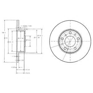 DELPHI FIAT гальмівний диск передній Ducato TD 86- 290 16 14.8 ROADHOUSE арт. BG2257