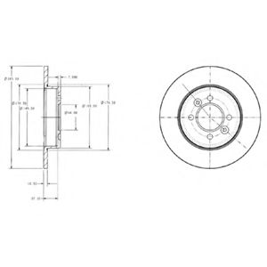 DELPHI RENAULT Гальмівний диск Laguna JURID арт. BG2694