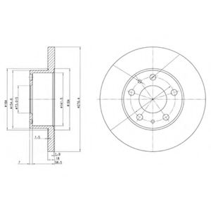 DELPHI FIAT диск гальмівний передній Ducato,Citroen Jumper,Peugeot 94- TRW арт. BG2845