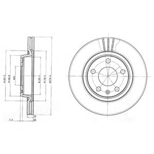 DELPHI VW диск гальмівний передн. Passat, Audi A4 1.6 97- NK арт. BG3198