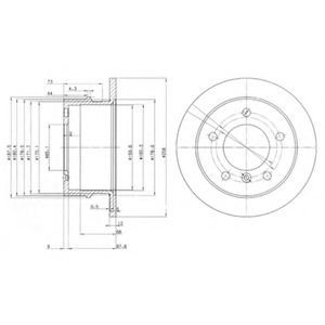 DELPHI DB диск гальмівний задн.Sprinter VW LT 96- CIFAM арт. BG3235