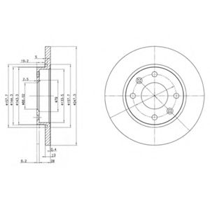 DELPHI CITROEN диск гальмівний передній Xsara 97-,Peugeot 206 98- ABS арт. BG3364