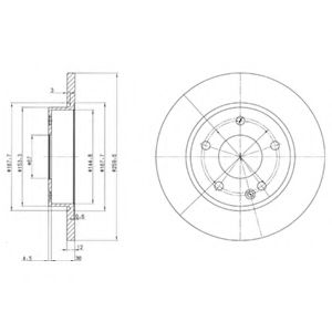 Гальмівний диск MERCEDESBENZ арт. BG3394