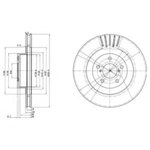 DELPHI SUBARU гальмівний диск передн.Forester 02 - TRW арт. BG3413