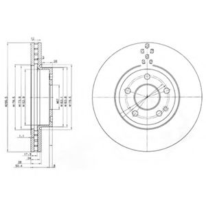 DELPHI DB диск гальмівний передн.Vito 03- (300*28) FERODO арт. BG3838