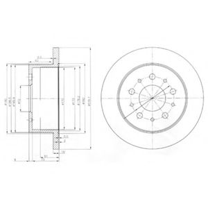 DELPHI FIAT диск гальмівний задній Ducato,Jumper 02- BREMBO арт. BG3853