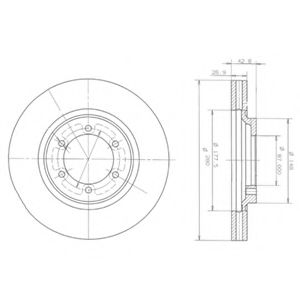 DELPHI диск гальм. передн. HYUNDAI TERACAN -06 BLUEPRINT арт. BG3936