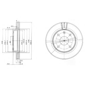 DELPHI CHEVROLET диск гальмівний передн. Lacetti, Epica, Evanda 05- NIPPARTS арт. BG4003