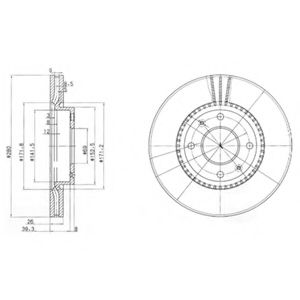 Гальмiвнi диски BOSCH арт. BG4013