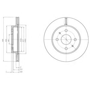 DELPHI диск гальм. передн. SUBARU JUSTY 07- BLUEPRINT арт. BG4128