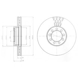 DELPHI IVECO диск гальм. передн. Daily 06- BOSCH арт. BG9062