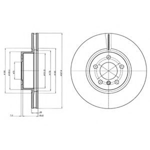 DELPHI BMW гальмівний диск. передн.X3 10- TEXTAR арт. BG9108