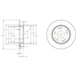 Гальмiвнi диски фарбованi ABS арт. BG4118C