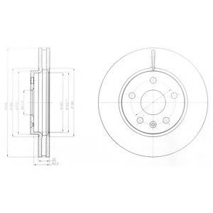 DELPHI OPEL диск гальмівний передн.Insignia 08- CIFAM арт. BG4187C