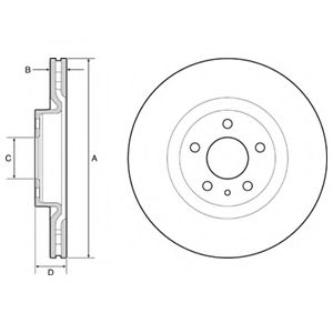 Гальмiвнi диски фарбованi BOSCH арт. BG4654C