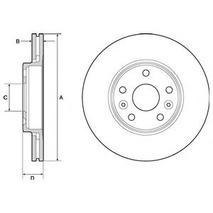 Гальмiвнi диски фарбованi BOSCH арт. BG4667C