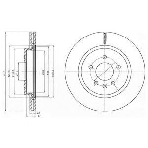 Гальмiвнi диски фарбованi BOSCH арт. BG4388C