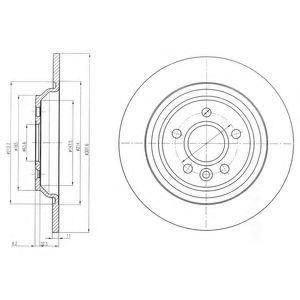 DELPHI VOLVO диск гальмівний задн.S60 II,80 II,V60,XC70 06- BOSCH арт. BG4239C