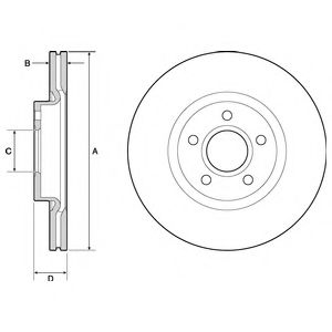 Гальмiвнi диски фарбованi BOSCH арт. BG4676C