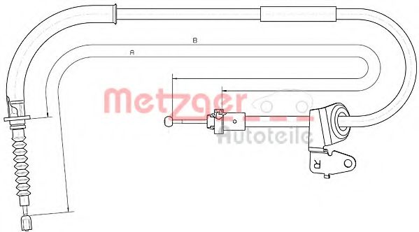 Трос ручного гальма BOSCH арт. 104302