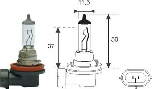 MAGNETI MARELLI H11 12V 55W автолампа TEMPEST арт. 002549100000