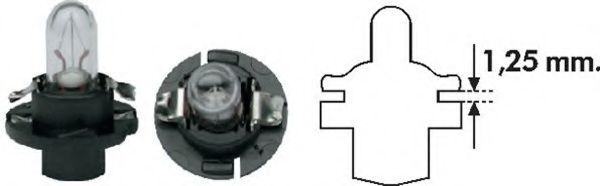 Лампа приборной панели 1,2W 12V BX8,4D