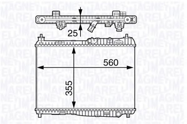 MAGNETI MARELLI FORD радіатор охолодження B-Max,Fiesta VI 1.25/1.4 08- NRF арт. 350213142100