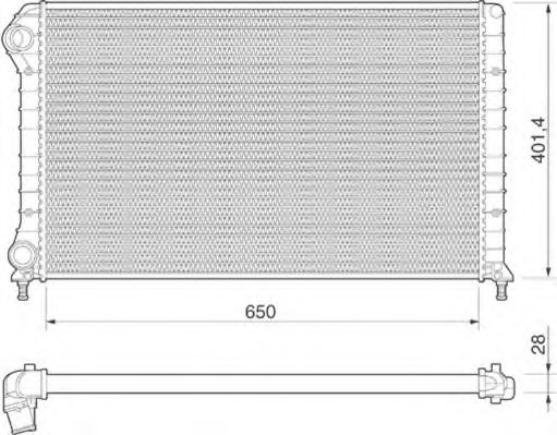MAGNETI MARELLI радіатор FIAT DOBLO 1.2, 1.4
