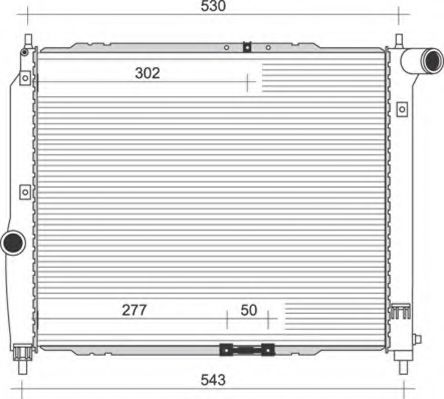 MAGNETI MARELLI радіатор DAEWOO KALOS 1.2-1.4 [350213891000] AVAQUALITYCOOLING арт. 350213891000